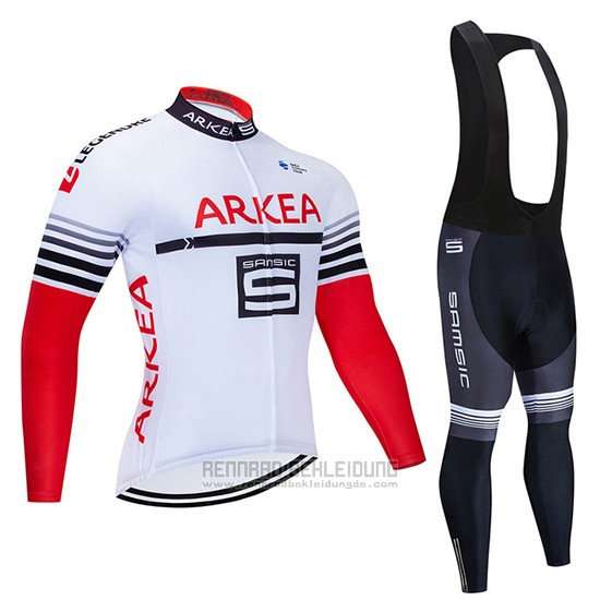 2020 Fahrradbekleidung Arkea Samsic Wei Rot Trikot Kurzarm und Tragerhose - zum Schließen ins Bild klicken